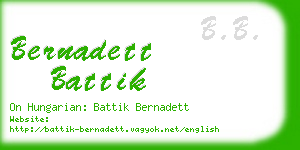 bernadett battik business card